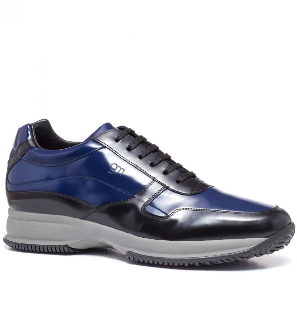 Bergen - Elevator Sneakers in Full Grain Leather from 2.4 to 4 inches