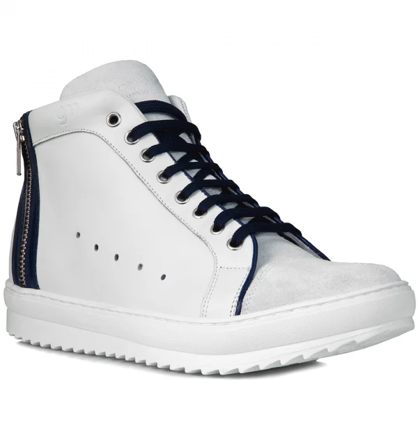 Olympia - Elevator Sneakers in Suede Leather from 2.4 to 3.1 inches