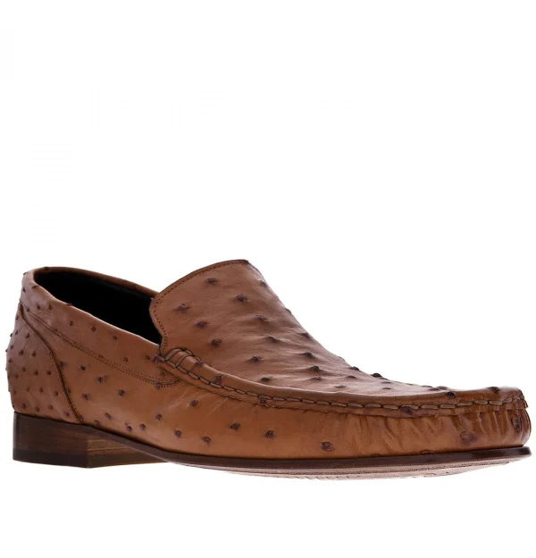 Durban - Elevator Loafers in Ostrich Leather up to 2.6 inches