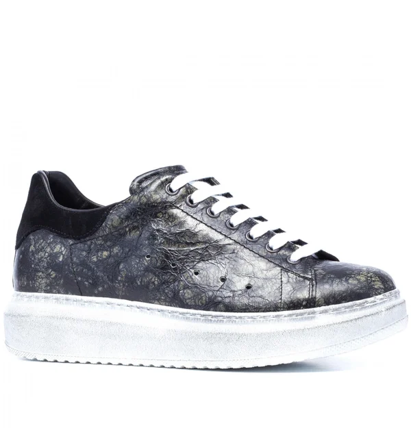 Shenzhen - Elevator Sneakers in Full grain Leather from 2.4 to 3.1 inches