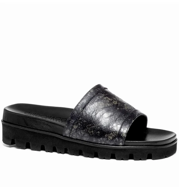 Forte dei Marmi - Elevator Sandals in Effect Vintage Leather up to 2 inches