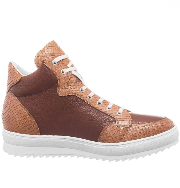 Nairobi - Elevator Sneakers in Mix of leathers from 2.4 to 4 inches