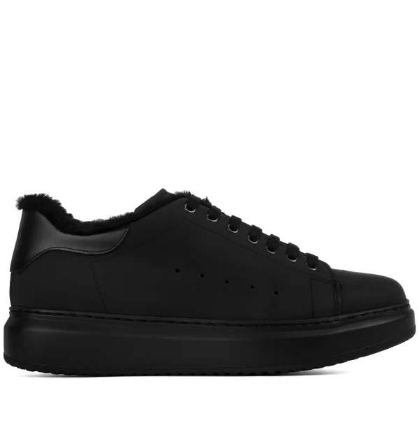 Cerveteri - Elevator Sneakers in Rubberized Effect Leather from 2.4 to 3.1 inches