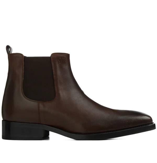 San Zeno - Elevator Chelsea Boots in Full Grain Leather from 2.4 to 4 inches