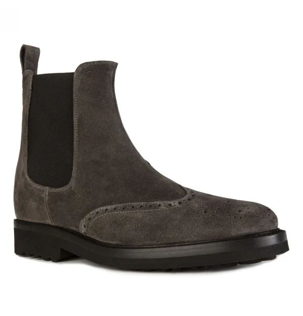 Aquila - Elevator Boots in Suede Leather from 2.4 to 4 inches