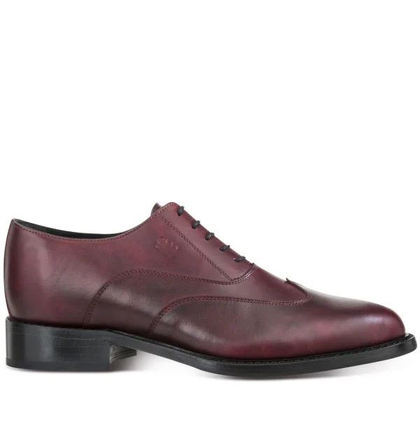 Alika - Elevator Shoes in Hand Bufferd Leather from 2.4 to 3.1 inches