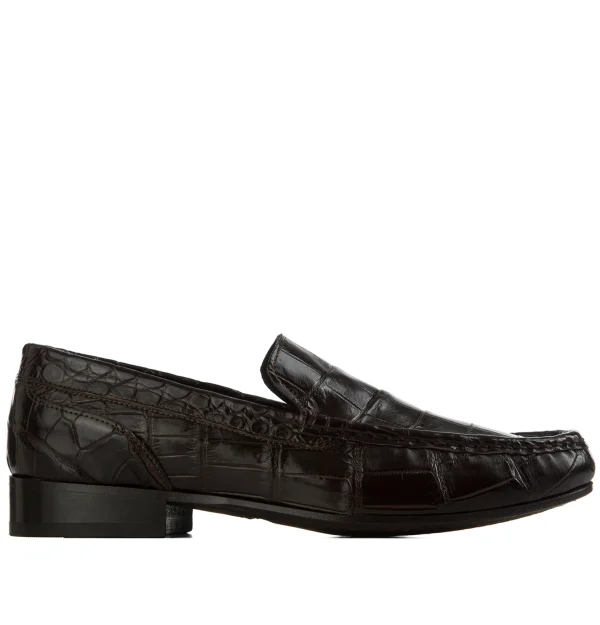 Alvito - Elevator Loafers in Crocodile Leather up to 2.6 inches
