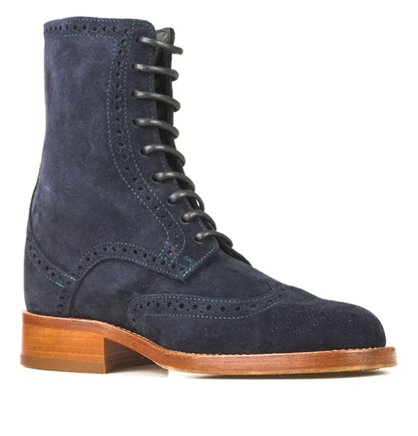 Argo - Elevator Boots in Suede Leather from 2.4 to 4 inches