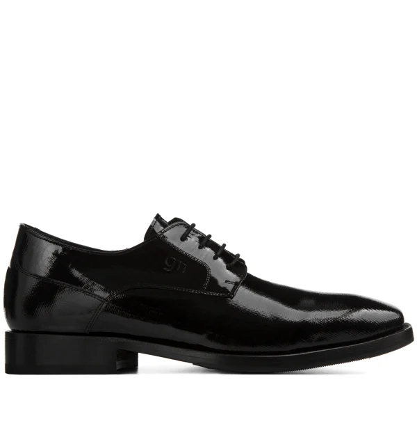 Bardolino - Elevator Dress Shoes in Hemp effect patent Leather from 2.4 to 3.1 inches