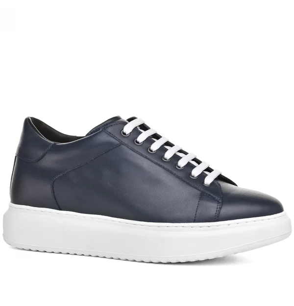 Bolton - Elevator Sneakers in Full Grain Leather from 2.4 to 3.1 inches