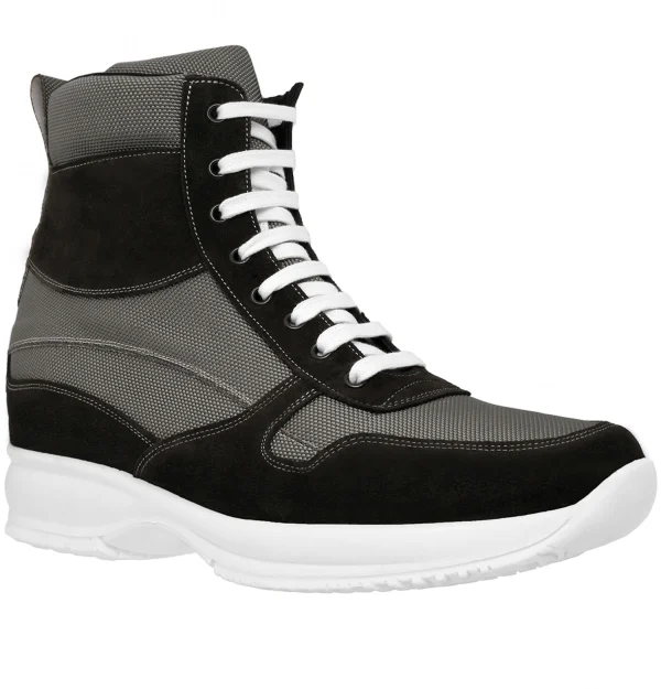 Brisbane - Elevator Sneakers in Leather/fabric mix from 2.4 to 4 inches