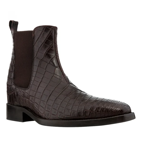 Cape Town - Elevator Boots in Crocodile Leather from 2.4 to 3.1 inches