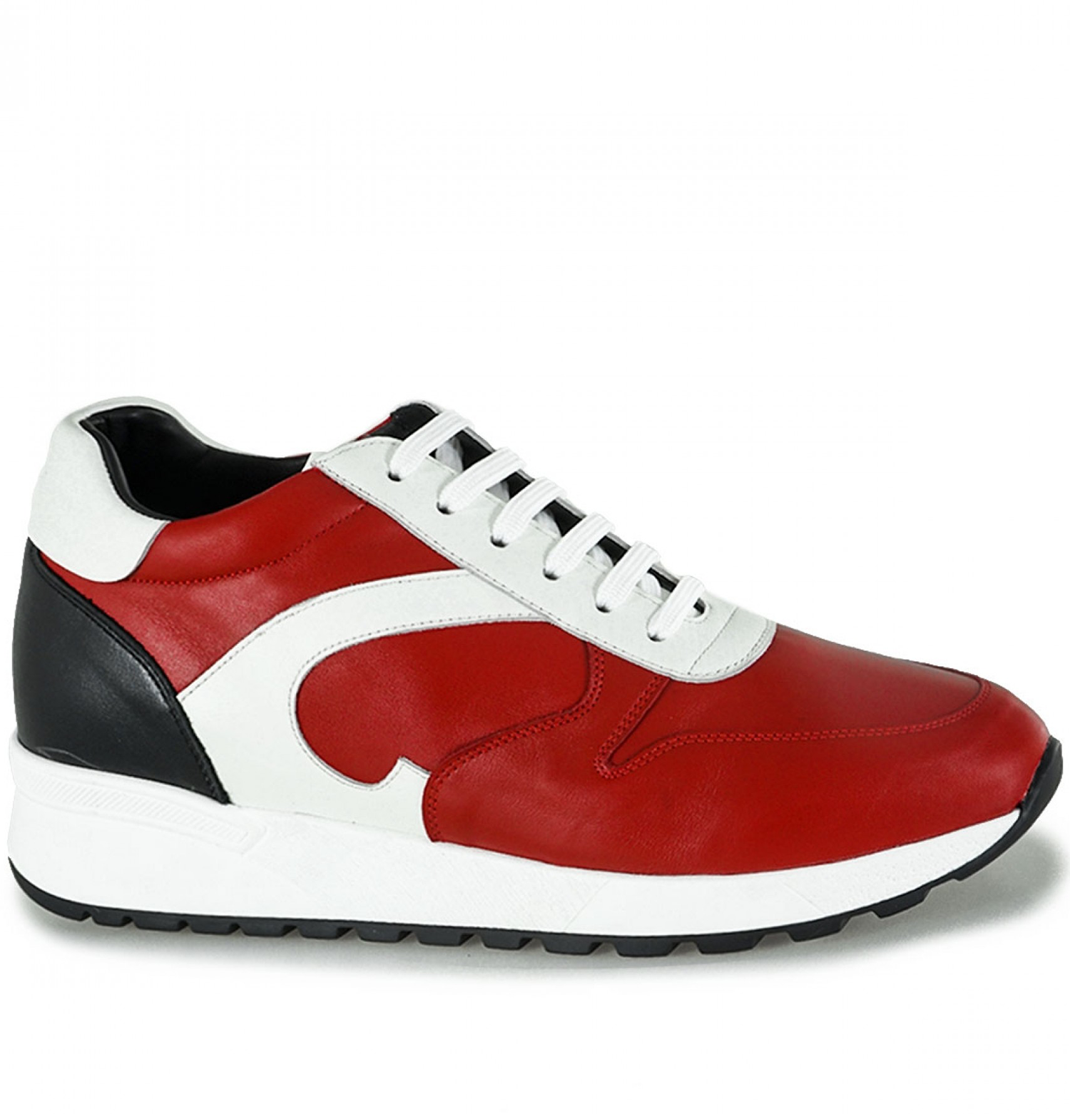 Brest - Elevator Sneakers in Full Grain Leather from 2.4 to 3.1 inches