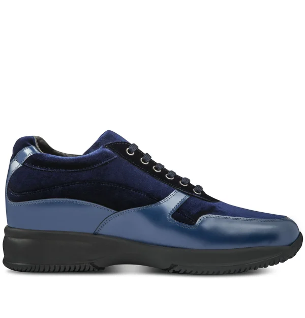 Anvers - Elevator Sneakers in Leather/fabric mix from 2.4 to 4 inches