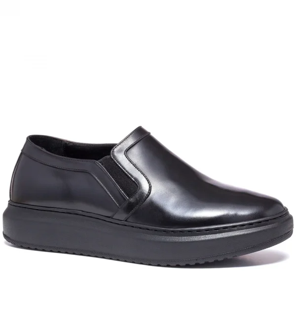 Causeway Bay - Elevator Slip-Ons in Full Grain Leather up to 2.6 inches