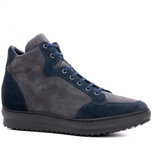 Charleston - Elevator Sneakers in Suede Leather from 2.4 to 4 inches