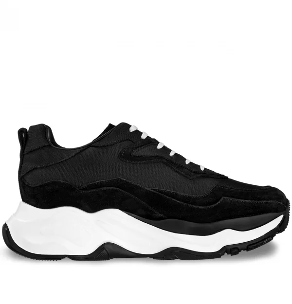 Giant Cougar - Elevator Sneakers in Leather/Fabric from 2.4 to 4.3 inches