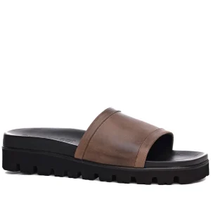 Antigua - Elevator Sandals in Full Grain Leather up to 2 inches