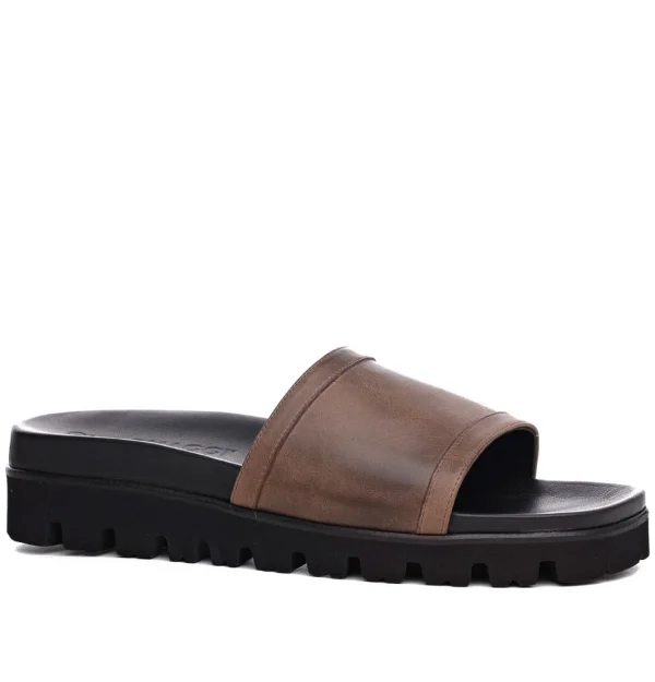 Antigua - Elevator Sandals in Full Grain Leather up to 2 inches
