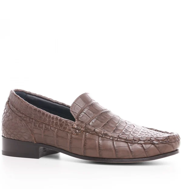 Khartoum - Elevator Loafers in Crocodile Leather up to 2.6 inches