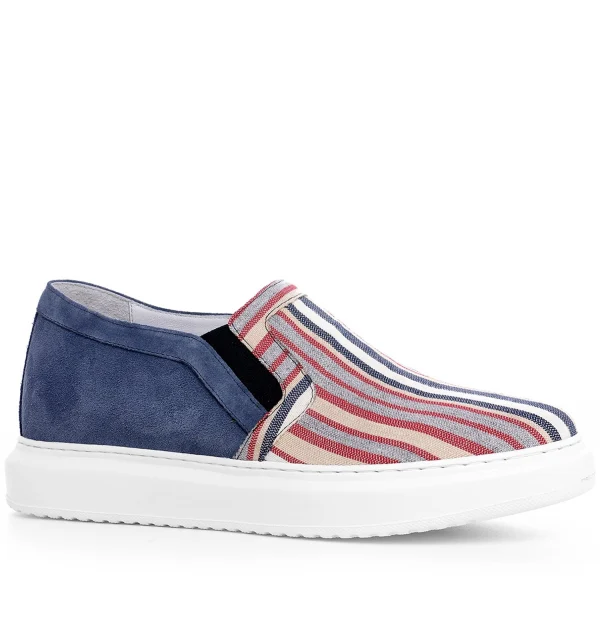 Copacabana - Elevator Slip-Ons in Leather/fabric mix up to 2.6 inches
