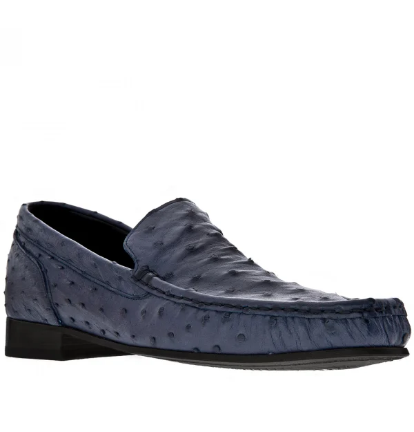 Corsica - Elevator Loafers in Ostrich Leather up to 2.6 inches