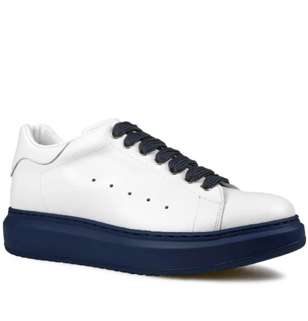 Ajax - Elevator Sneakers in Full Grain Leather from 2.4 to 3.1 inches