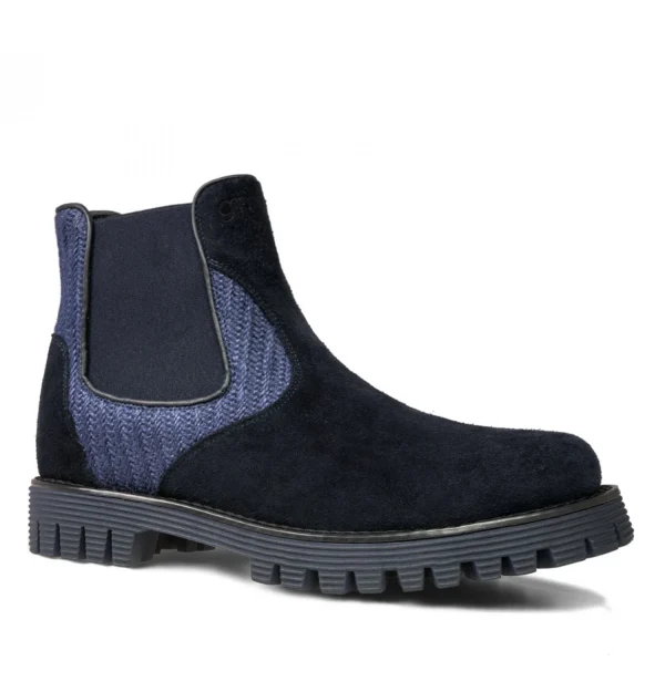Maastricht - Elevator Boots in Leather/fabric mix from 2.4 to 4 inches