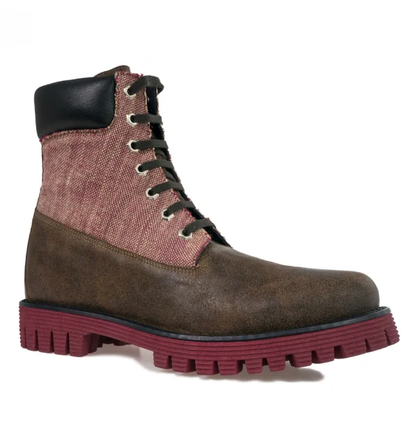 Drenthe - Elevator Boots in Leather/fabric mix from 2.4 to 4 inches