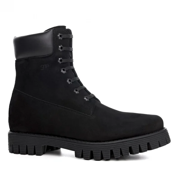 Rhein - Elevator Boots in Suede Leather from 2.4 to 4 inches