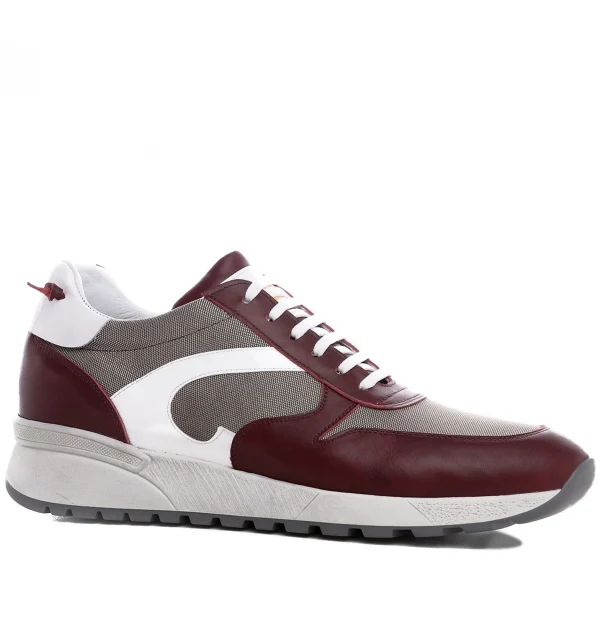 Utah - Elevator Sneakers in Leather/fabric mix from 2.4 to 3.1 inches