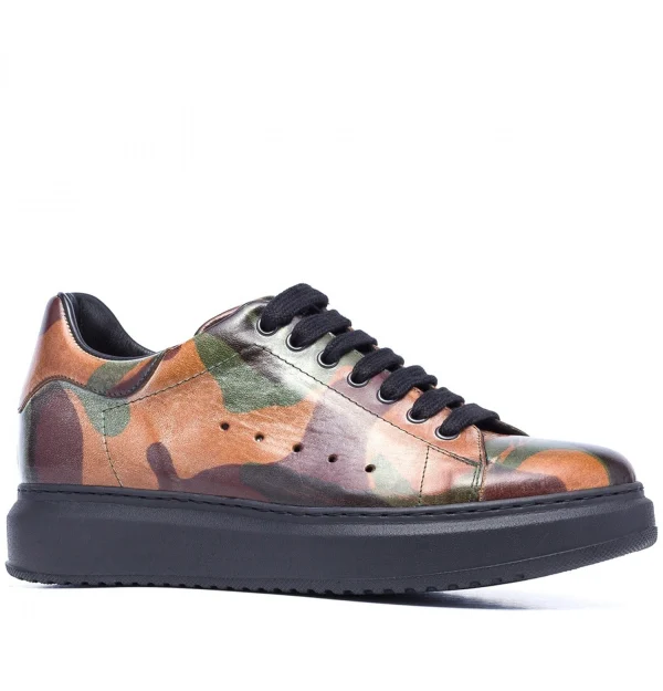 Takeshita Street - Elevator Sneakers in Full grain Leather from 2.4 to 3.1 inches