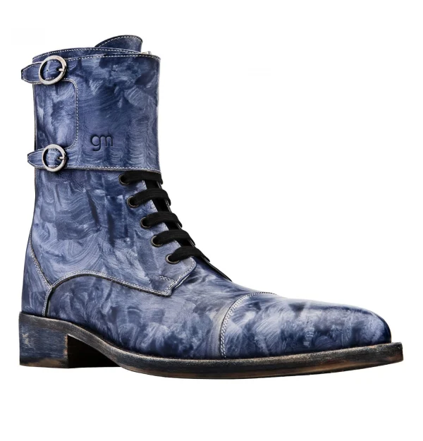 Van Gogh - Elevator Boots in Full Grain Leather from 2.4 to 4 inches