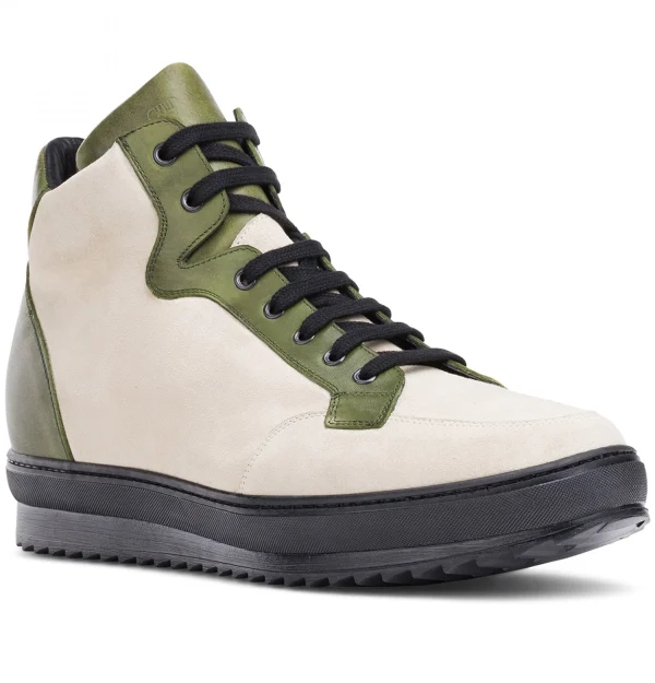 Beirut - Elevator Sneakers in Mix of leathers from 2.4 to 4 inches