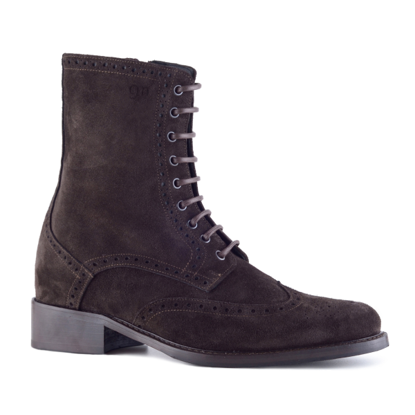 Satween - Elevator Boots in Suede Leather from 2.4 to 4 inches