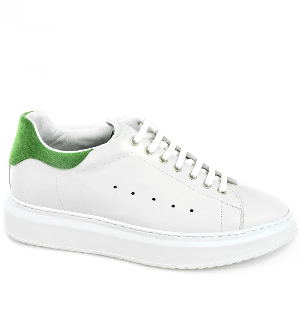 Shamrock - Elevator Sneakers in Full Grain Leather from 2.4 to 3.1 inches