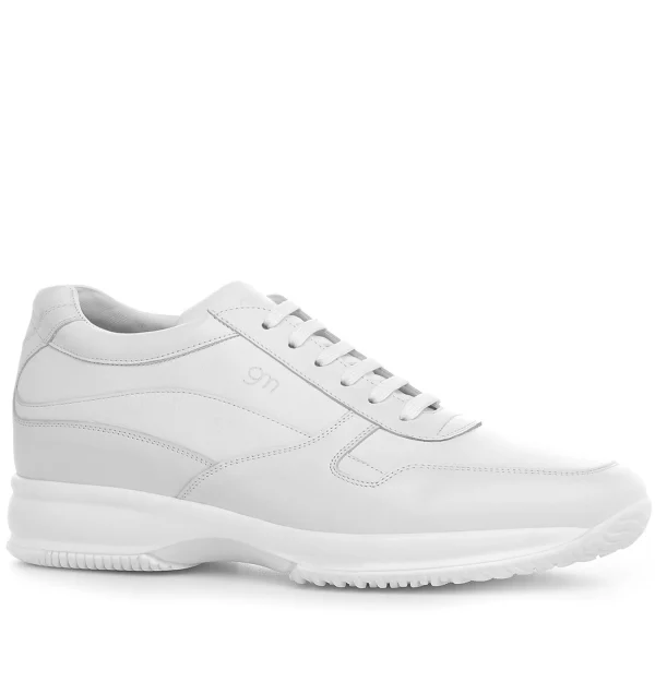 Tokyo W - Elevator Sneakers in Leather/fabric mix from 2.4 to 4 inches