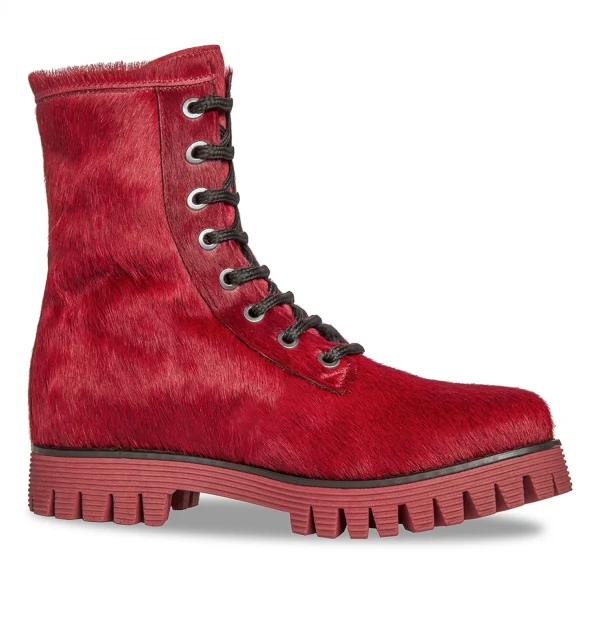 Red fox - Elevator Boots in Pony skin leather from 2.4 to 3.1 inches
