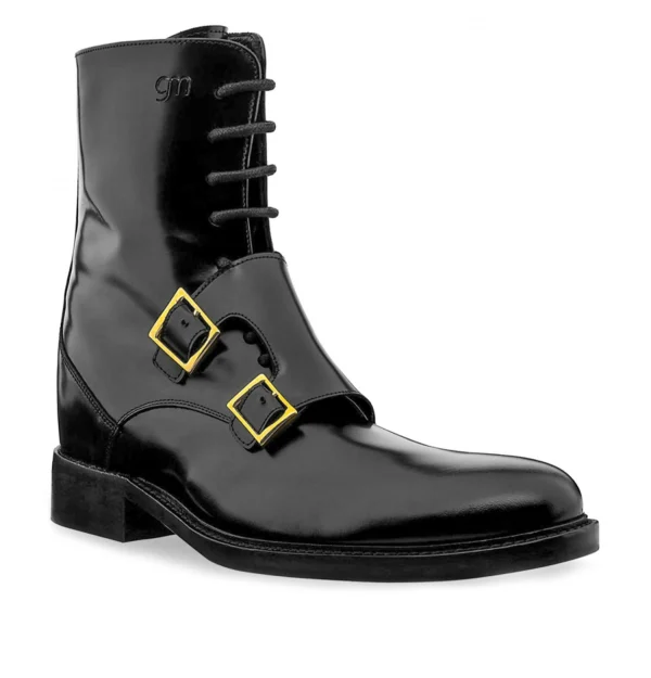 5th Avenue - Elevator Boots in Brushed Leather from 2.4 to 4 inches