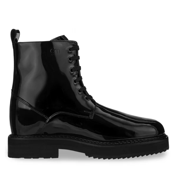 Nuremberg - Elevator Boots in Varnish Leather from 4 to 6 inches