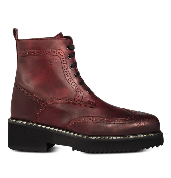 Bordeaux W - Elevator Boots in Full Grain Leather from 4 to 6 inches