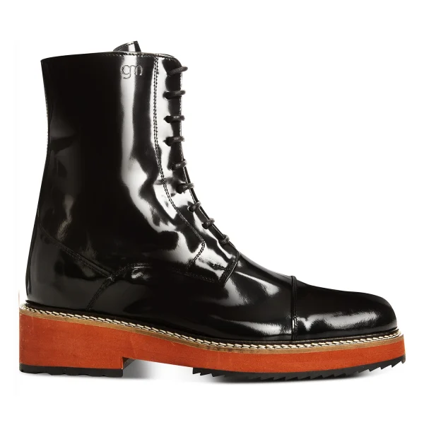 Malmö - Elevator Boots in Patent Leather from 4 to 6 inches