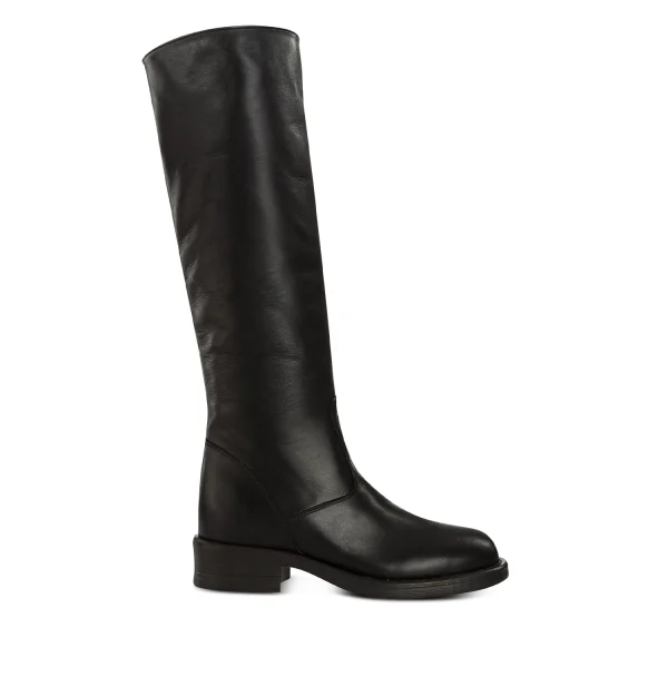 Jasmine Black W - Elevator Boots in Full grain Leather from 2.4 to 3.1 inches