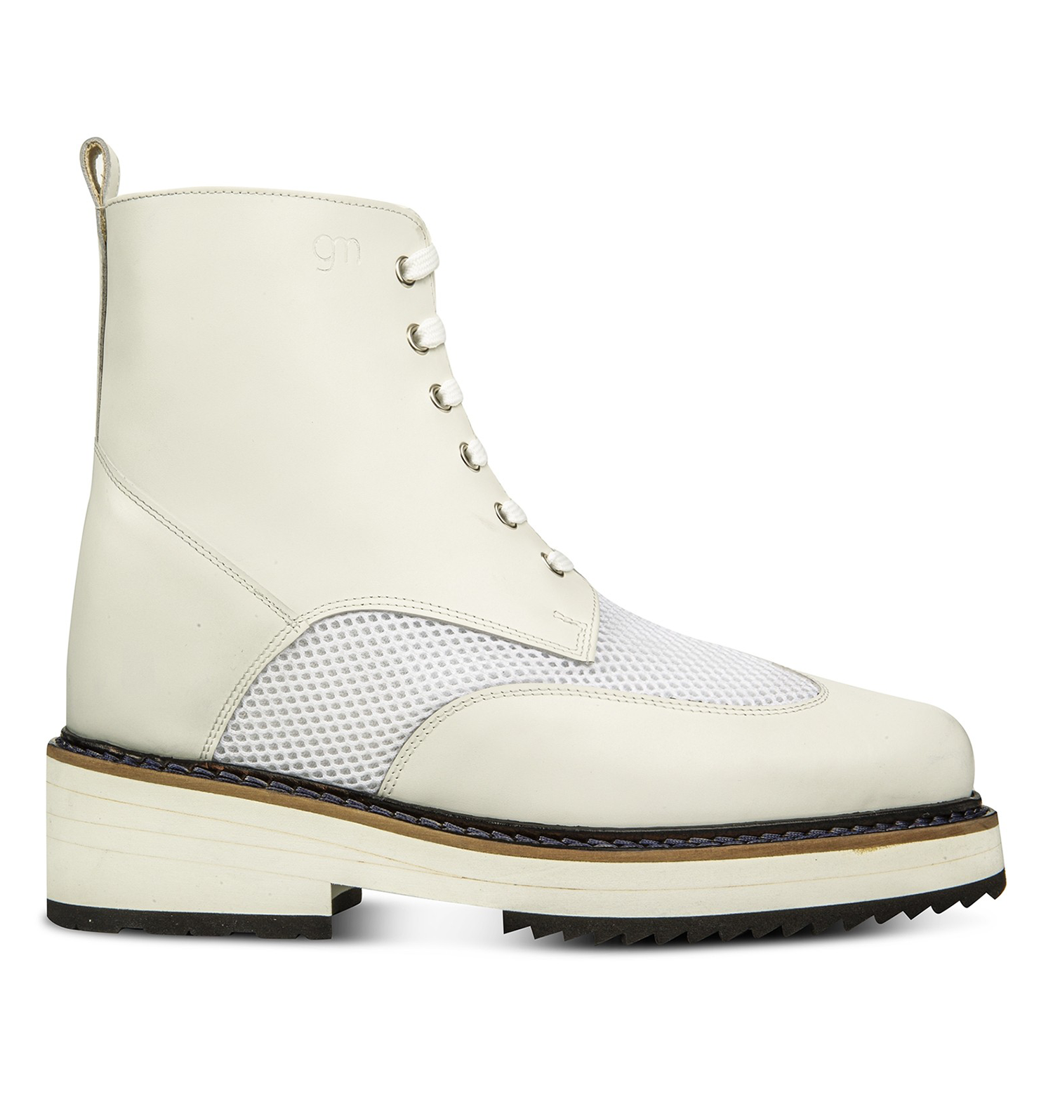 Lussas - Elevator Boots in Mix Leather/Fabric from 4 to 6 inches