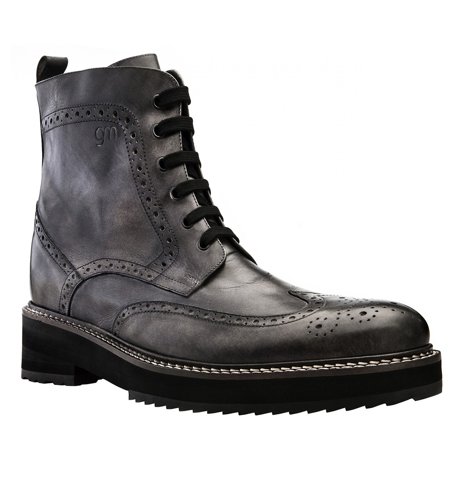 Shanghai - Elevator Boots in Full Grain Leather from 4 to 6 inches