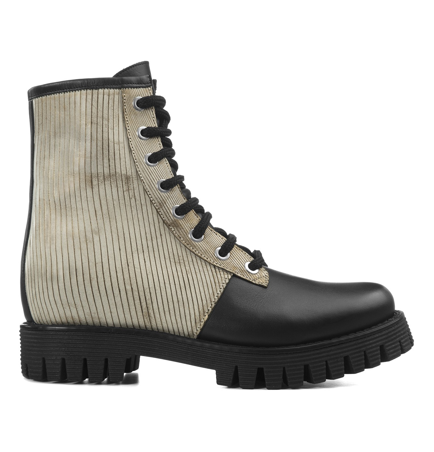 Queensland - Elevator Combat Boots in Full Grain Leather from 2.4 to 4 inches