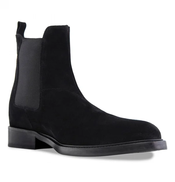 Chelsea - Elevator Chelsea Boots in Suede Leather from 2.4 to 3.1 inches