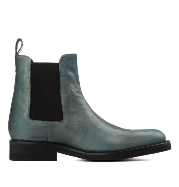 Santene - Elevator Chelsea Boots in Cordovan Leather from 2.4 to 4 inches