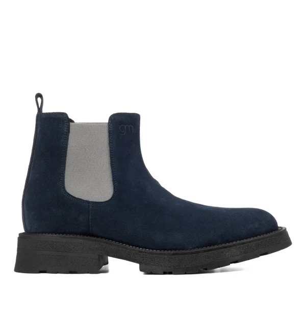 Cornwall - Elevator Chelsea Boots in Suede Leather from 2.4 to 4 inches