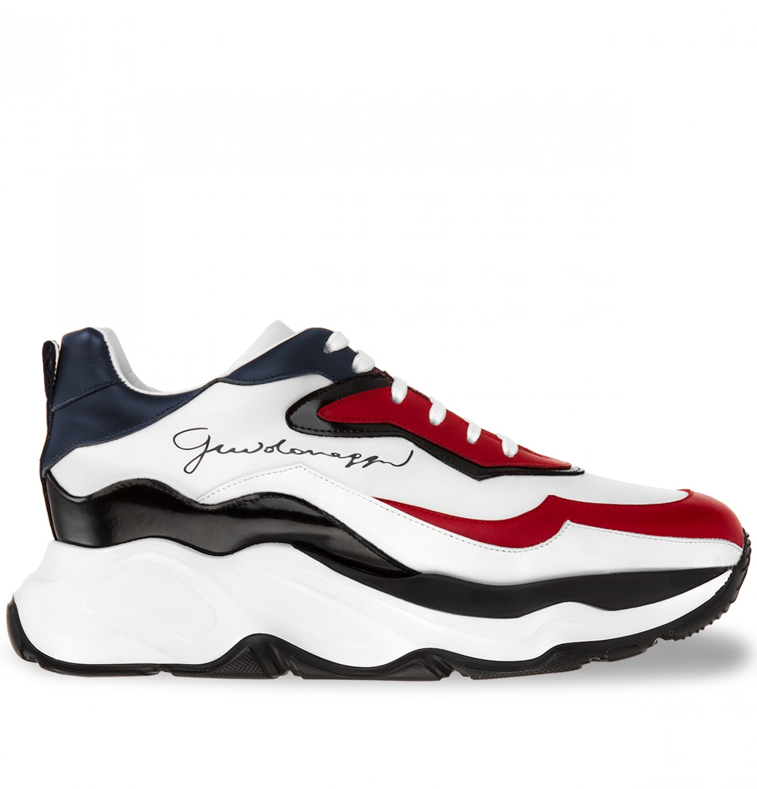 Giant Snake - Elevator Sneakers in Mix of Leathers from 2.4 to 4.3 inches